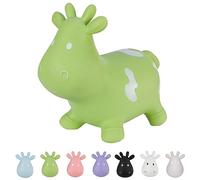 Hoppimals Tootiny Animal Sauteur Gonflable Vache, Animal Sauteur, Jouet Sauteur Gonflable - Développe la motricité - A partir de 12 Mois - avec Pompe à air Incluse