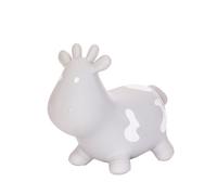 Hoppimals Vache qui saute Pour la gymnastique et l'adresse des enfants Pompe incluse - Saute-bébé Gris