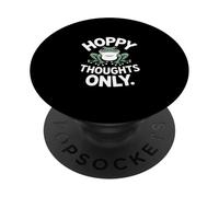 Hoppy Thoughts Only Cute Frog Pun Pun Spring Happy PopSockets PopGrip Adhésif