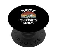 Hoppy Thoughts Only Cute Frog Pun Pun Spring Happy PopSockets PopGrip Adhésif