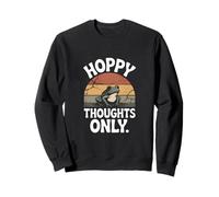 Hoppy Thoughts Only Cute Frog Pun Pun Spring Happy Sweatshirt