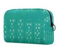 Hopscotch Game Trousse à cosmétiques pour femme, trousse de toilette de voyage, grande pochette de maquillage pratique avec fermeture éclair, multicolore, 18.5x7.5x13cm/7.3x3x5.1in, Trousse de