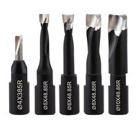 Hopson Tools Ensemble de fraises en carbure solide pour machines à jointer Domino comprenant 5 fraises en carbure solide avec des diamètres de 4 mm, 5 mm, 6 mm, 8 mm et 10 mm, 5 pièces