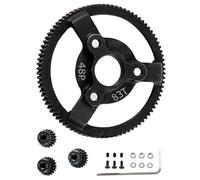 hopsupRC #45 Engrenages droits en acier 48P 83T avec pignons 19T/20T/21T Pièces de mise à niveau pour Rustler 1/10, Slash 2wd, Stamped, Telluride RC Car, noir