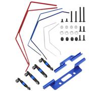 hopsupRC Kit de barres stabilisatrices avant et arrière en aluminium RC pour voiture Traxxas Slash 1/10 2WD RC Car, Kit de barre stabilisatrice avant et arrière Barre anti-roulis large barre oscillante saute vers le haut