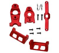 HopsupRC Pièces de mise à niveau RC pour Traxxas E-Revo/Mini Summit/Mini Slash 1/16 - Protection servo en aluminium et économiseur de servo - Plaque de protection pour servo de direction - Rouge