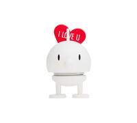Hoptimist Love Bumble S Blanc - Figurine À Secouer, Décoration Scandinave, Salon, Bureau, Salle De Bain, Cadeau Original - Abs/Acier