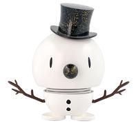 Hoptimist Bonhomme De Neige M Blanc/Bleu - Figurine À Secouer, Décoration Scandinave, Salon, Bureau, Salle De Bain, Cadeau Original - Abs/Acier