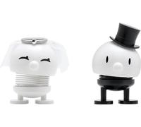 Hoptimist Bride & Groom Paar Small, Wackelfigur, Wackel Figur, Dekoidee, Kunststoff, Weiß / Schwarz, 6.5 cm, 26135
