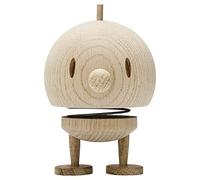 Hoptimist Bumble en Bois, Figurine à secouer, décoration scandinave pour Le Salon, Le Bureau, Le Couloir, la Salle de Bain, Super Cadeau, 7,5 x 8,5 x 10,7 cm, Medium, Raw Oak