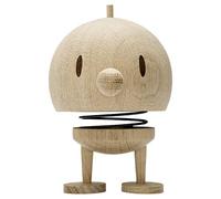 Hoptimist Bumble en Bois, Figurine à secouer, décoration scandinave pour Le Salon, Le Bureau, Le Couloir, la Salle de Bain, Super Cadeau, 10 x 10 x 15 cm, Large, Raw Oak