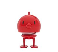 Hoptimist Bumble, Figurine à secouer, décoration scandinave pour Le Salon, Le Bureau, l'entrée, la Salle de Bain, Super Cadeau, 10 x 10 x 15 cm, Grand, Rouge