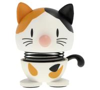 Hoptimist Figurine Chat Calico – Joyeuse à secouer, déco scandinave, XS blanc 4,3x4,2x5,3 cm
