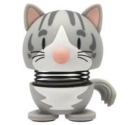Hoptimist Chat Maine Coon, Figurine Joyeuse, Figurine d'animal à secouer, décoration scandinave pour Maison, Bureau et Salon, Super idée Cadeau, 4,5 x 4,1 x 5,3 cm, XS, Gris