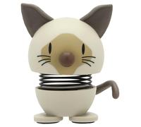 Hoptimist Chat Siamois, Figurine Joyeuse, Figurine d'animal à secouer, décoration scandinave pour Maison, Bureau et Salon, Super idée Cadeau, 4,3 x 5,8 x 5,7 cm, XS, Beige
