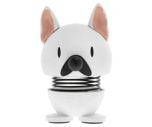 Hoptimist Chien Bouledogue Français, Figurine Joyeuse, Figurine d'animal à secouer, décoration scandinave pour Maison, Bureau et Salon, Super idée Cadeau, 4,4 x 3,7 x 6 cm, XS, Blanc
