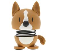 Hoptimist Chien Corgi, Figurine Joyeuse, Figurine d'animal à secouer, décoration scandinave pour Maison, Bureau et Salon, Super idée Cadeau, 4,4 x 3,7 x 6 cm, XS, Marron