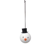 Hoptimist Décoration de Noël à Suspendre Bonhomme de Neige 5,2 x 5,8 x 6,8 cm 2 pces Blanc