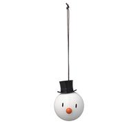 Hoptimist Décoration de Noël Bonhomme de Neige 5,2 x 5,8 x 6,8 cm 2 pièces Blanc Ambiance Festive Cadeau Joyeux
