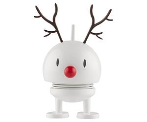 Hoptimist Figurine de Noël Ange Bimble 7,5 cm Chêne Design Scandinave, Blanc