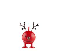 Hoptimist Renne Bumble S Rouge - Figurine À Secouer, Décoration Scandinave, Salon, Bureau, Salle De Bain, Cadeau Original - Abs/Acier