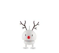Hoptimist Figurine Renne Bumble Design Nordique Blanc 10,5 cm Décoration Scandinave Artisanale