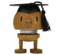 Hoptimist IQ Bumble, Figurine en Bois & Porte-Bonheur, décoration de Remise de diplôme, Design scandinave, idée Cadeau d’Examen ou de Fin d’études, Figurine Amusante en chêne, 6,3 x 6 x 7,4 cm, Petit