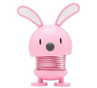 Hoptimist Lapin Rouge Clair - Figurine À Secouer, Décoration Scandinave, Salon, Bureau, Salle De Bain, Cadeau Original - Abs/Acier