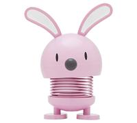 Hoptimist Lapin Rouge Clair - Figurine À Secouer, Décoration Scandinave, Salon, Bureau, Salle De Bain, Cadeau Original - Abs/Acier