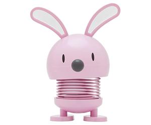 Hoptimist Lapin Rouge Clair - Figurine À Secouer, Décoration Scandinave, Salon, Bureau, Salle De Bain, Cadeau Original - Abs/Acier