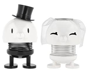 Hoptimist Marié & Mariée, Figurine à secouer, décoration scandinave pour Le Salon, Le Bureau, Le Bureau, l'entrée, la Salle de Bain, Moderne & scandinave, Super Cadeau, 4,5 x 5,9 x 7,2 cm, Small