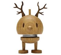 Hoptimist Renne Bumble S Chêne - Figurine À Secouer, Décoration Scandinave, Salon, Bureau, Salle De Bain, Cadeau Original - Chêne