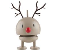 Hoptimist - Renne Bumble - Figurine - Design Nordique - Décoration Scandinave - 6,4 x 5,9 x 9,5 cm - S - Latte