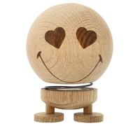 Hoptimist Smiley Love en Bois, Figurine à secouer, décoration scandinave pour Le Salon, Le Bureau, Le Couloir, la Salle de Bain, Super Cadeau, 7,5 x 7,5 x 10,5 cm, Moyen, chêne Brut