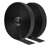Hopton Kit de bande Velcro pour couture, 10 mm × 5 m, réutilisable, pour couture, velours extra résistant et crochet pour vêtements, tissus d'ameublement, bande Velcro pour couture en nylon polyester