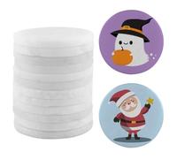 Hopton Lot de 12 pierres plates à peindre, pierres blanches, pour travaux manuels, travaux manuels, peinture, jardins, décoration de la maison, diamètre : 5 cm