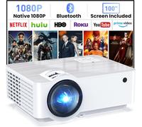 Hopvision Videoprojecteur, 9500Lumen Projecteur 4K Home Cinema, Mini Projecteur Portable Bluetooth 5.1, Retroprojecteur Compatible avec Hdmi/Usb/Av/Smartphone/Pad/PS5/Laptop