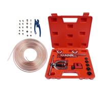 Hopzty Kit Tuyau Frein Voiture 7.62 m de câble de Frein Ø 4.75 mm en Acier en kit avec 16 Raccords + 5 Connecteurs pour Les SystèMes De Freinage Hydrauliques De Voiture