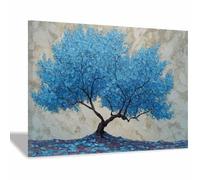 HOQIU décoration maison Arbre à néons technologique affiche, toile murale decoration, pour Le Maison,Salon,Chambre,Cuisine(Multicolore)-40x60cm Encadrée