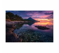 HOQIU Tableau paysage Plages tropicales et Vues au coucher de soleil tableaux, posters et arts décoratifs, tableau Cuisine Bureau decoration murale salon.(Multicolore)-40x60cm Sans cadre