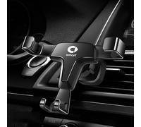 HOQWELCA Support Telephone Voiture pour Smart EQ Fortwo 2019-2025, Porte Téléphone Voiture Grille Aération Réglable Rotation 360° Un Bouton de Libération Socles Téléphone Portable Automobile,A