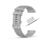 HORACE Bracelet de Montre Silicone 20mm 22mm - Souple, Respirant, Dégagement Rapide, Boucle Ton-sur-Ton - Unisexe - Compatible avec Garmin et montres connectées (Gris, 22, Millimètres)