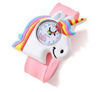 HORACE for Kids - Montre pour Enfant garçons et Filles, Animaux Mignons colorés, Bracelet Auto-Pliant réglable, Pile de Rechange (Licorne Polychrome)