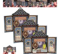 Horace le Sage - Carte pop-up de Noël astrologue le grand crapaud, carte de vœux de Noël en couches 3D, cirque fantastique et astrologie, cadeau magique unique à collectionner (3pcs)