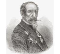 Horace Vernet. Nom complet mile Jean-Horace Vernet 1789 - 1863. Artiste français. Après une gravure dans le journal illustré de Londres du 31 janvier 1863 à partir d'une photographie de Nadar. Poster