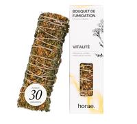 Horae - Bâton de Fumigation Vitalité - Encens Naturel à brûler millepertuis, achillée millefeuille, Menthe - Alternative à la Sauge Blanche et palo Santo - Plantes biologiques