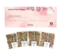Horae - Coffret tisanes et infusions bio à offrir - Assortiment 4 tisanes florales d'herboriste - 32 sachets - Fabriqué en France - Idée cadeau femme bien-être