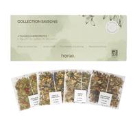 Horae - Coffret tisanes et infusions bio à offrir - Assortiment 4 tisanes inspirées des saisons - 32 sachets - Fabriqué en France - Idée cadeau femme bien-être