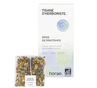 Horae - Tisane Brise de Printemps 15 sachets - Tisane bio de cassis, reine des près, camomille et bleuet - Tisane d'herboristes produite en France