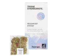Horae - Tisane Réconfort d'Hiver Bio 15 sachets - Tisane bio de feuille d'oranger, cannelle, fleur de sureau, thym, gingembre et baies roses - Tisane d'herboristes produite en France